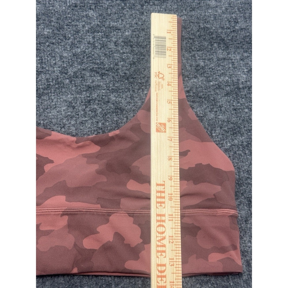 Lululemon Align Reversible Longline Sports Bra Pink Mauve Camo Yoga Size 12 - Picture 4 of 8